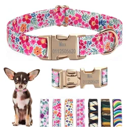 Collar personalizado ajustable para perros y gatos suave con estampado