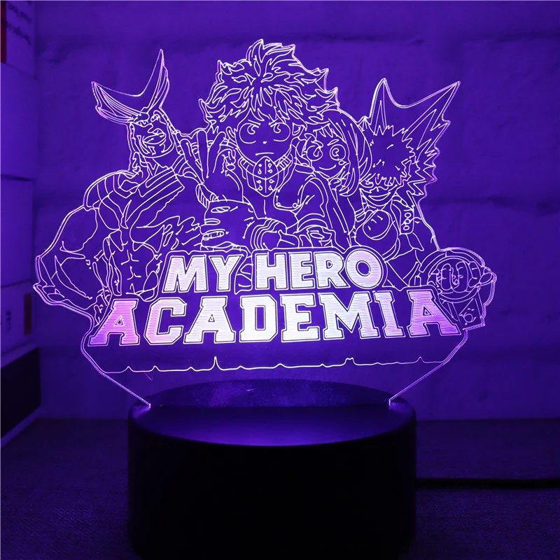 Lámpara LED Kawaii Bakugou – Luz nocturna de acrílico - imagen 2
