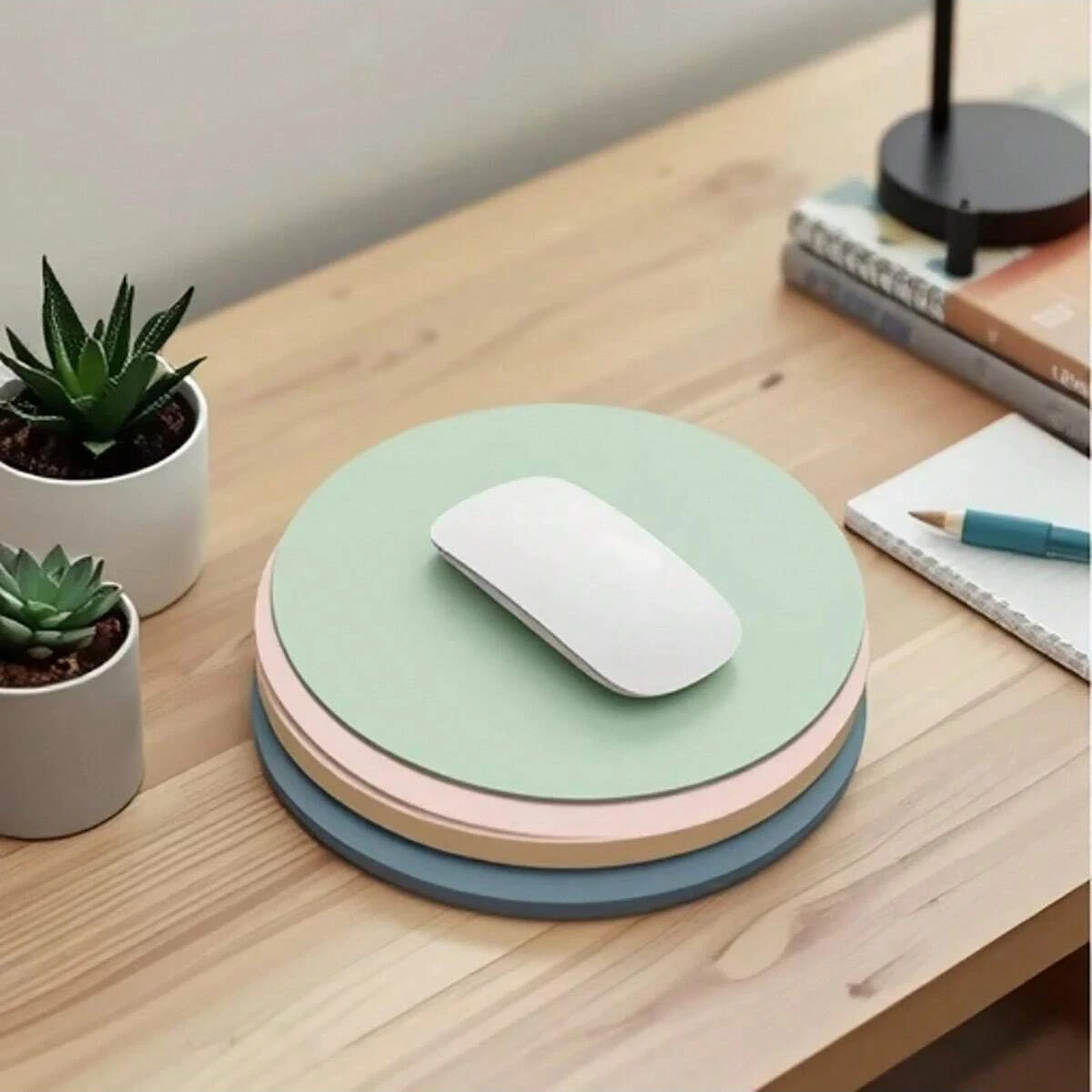 Alfombrilla de ratón de cuero para escritorio de oficina, minimalista, impermeable, fácil de limpiar, antideslizante, pequeña, de estilo fresco, para ordenador y portátil - imagen 4