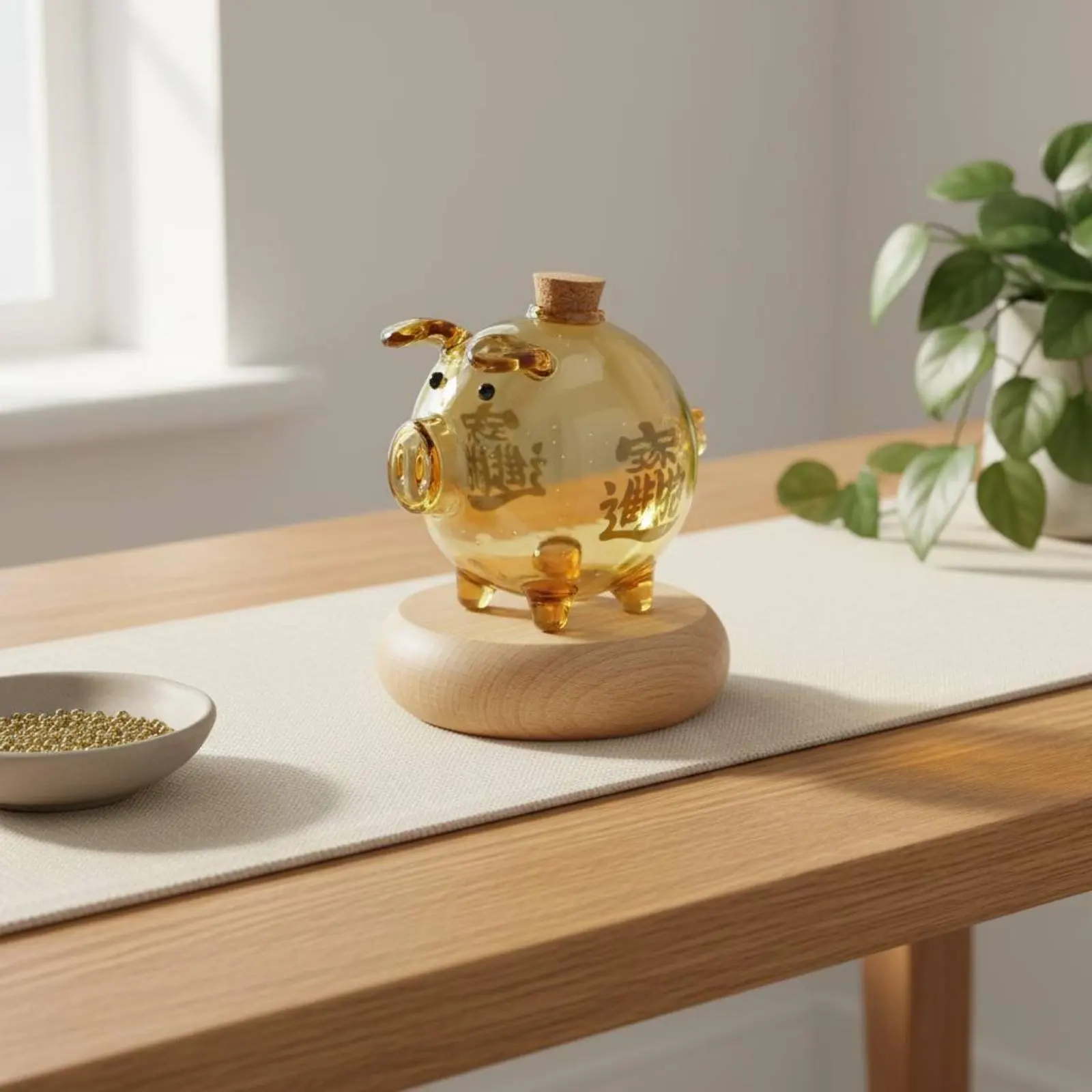 Hucha de cristal decorativa – Tarro de ahorros transparente para casa