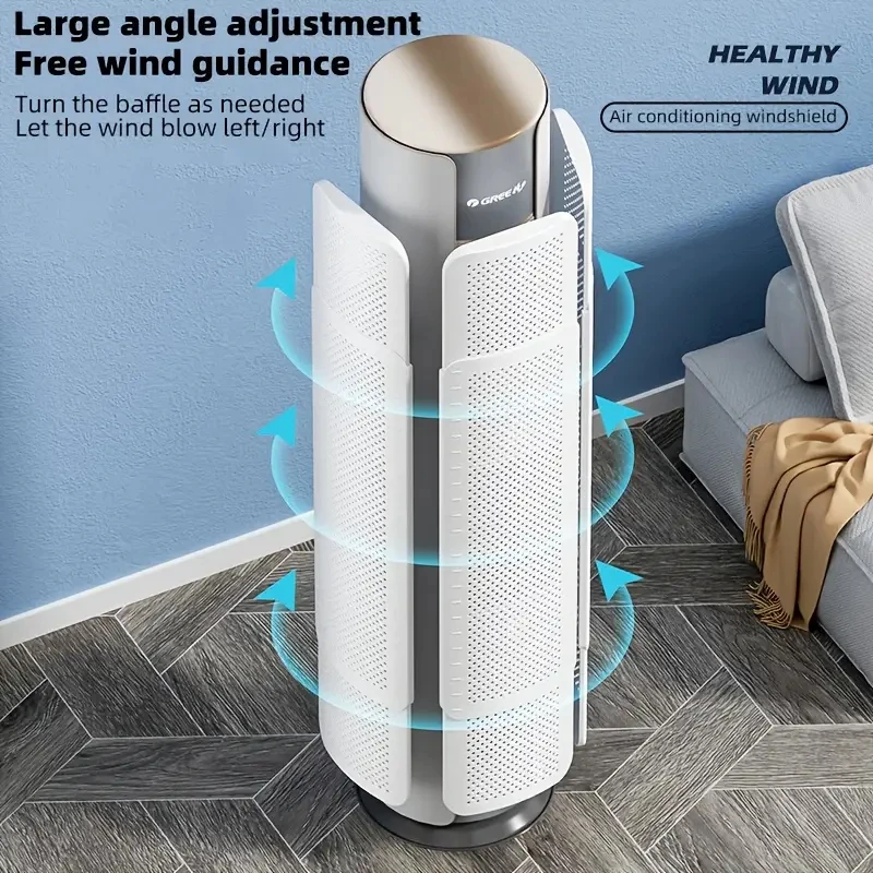 Deflector de aire de CA retráctil: guía de viento ajustable vertical, purificación de soplado antidirecto, salida de viento, fácil instalación - imagen 3
