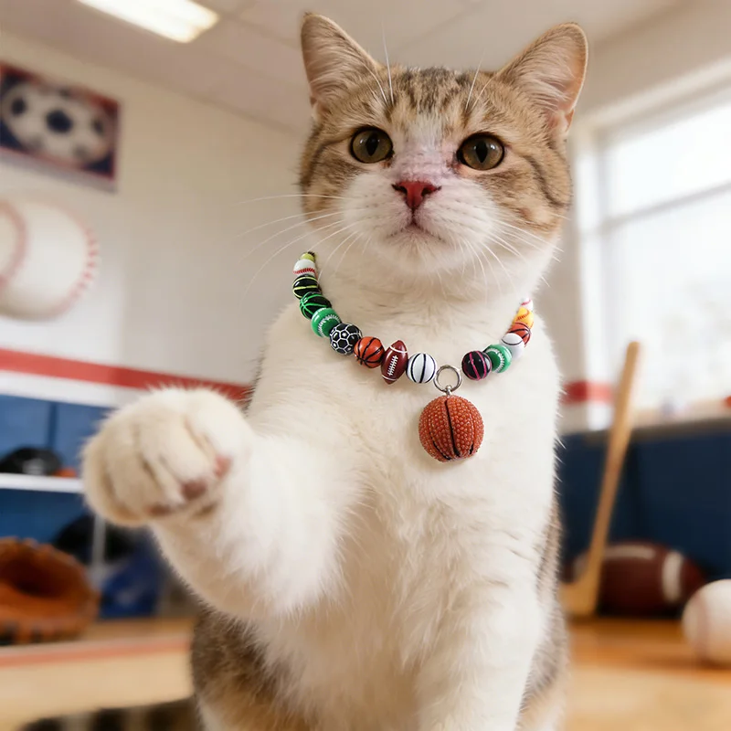 Collar ajustable balón de fútbol para perros y gatos - imagen 3