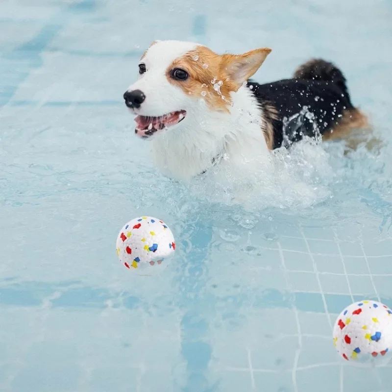 Pelota de juguete sólida resistente a mordeduras para perros pequeños y grandes, E-TPU de alta elasticidad, pelota para masticar para mascotas, juguete interactivo sin chirrido para cachorros - imagen 4