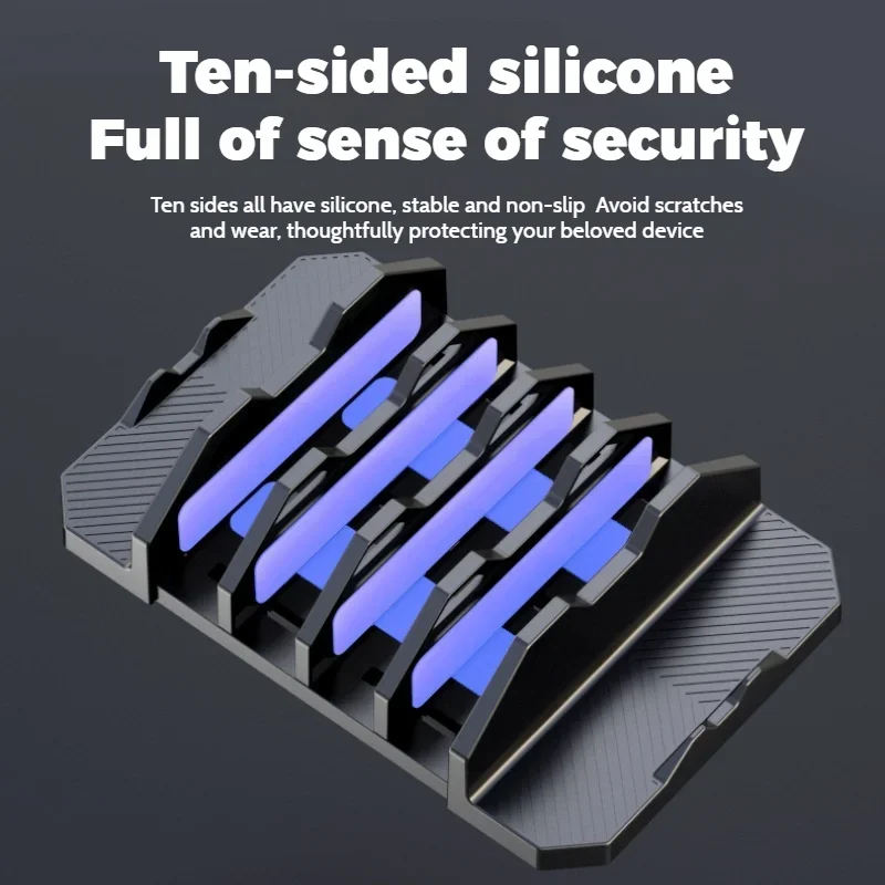 Estante de almacenamiento para portátiles: estante de almacenamiento vertical de varios niveles de pie para exhibición externa, computadora portátil, múltiples ranuras - imagen 3