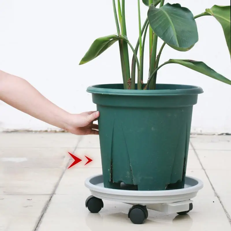 Plataforma rodante para macetas de flores con ruedas para el hogar, estante de rodillos para macetas, platillo para plantas rodantes - imagen 5