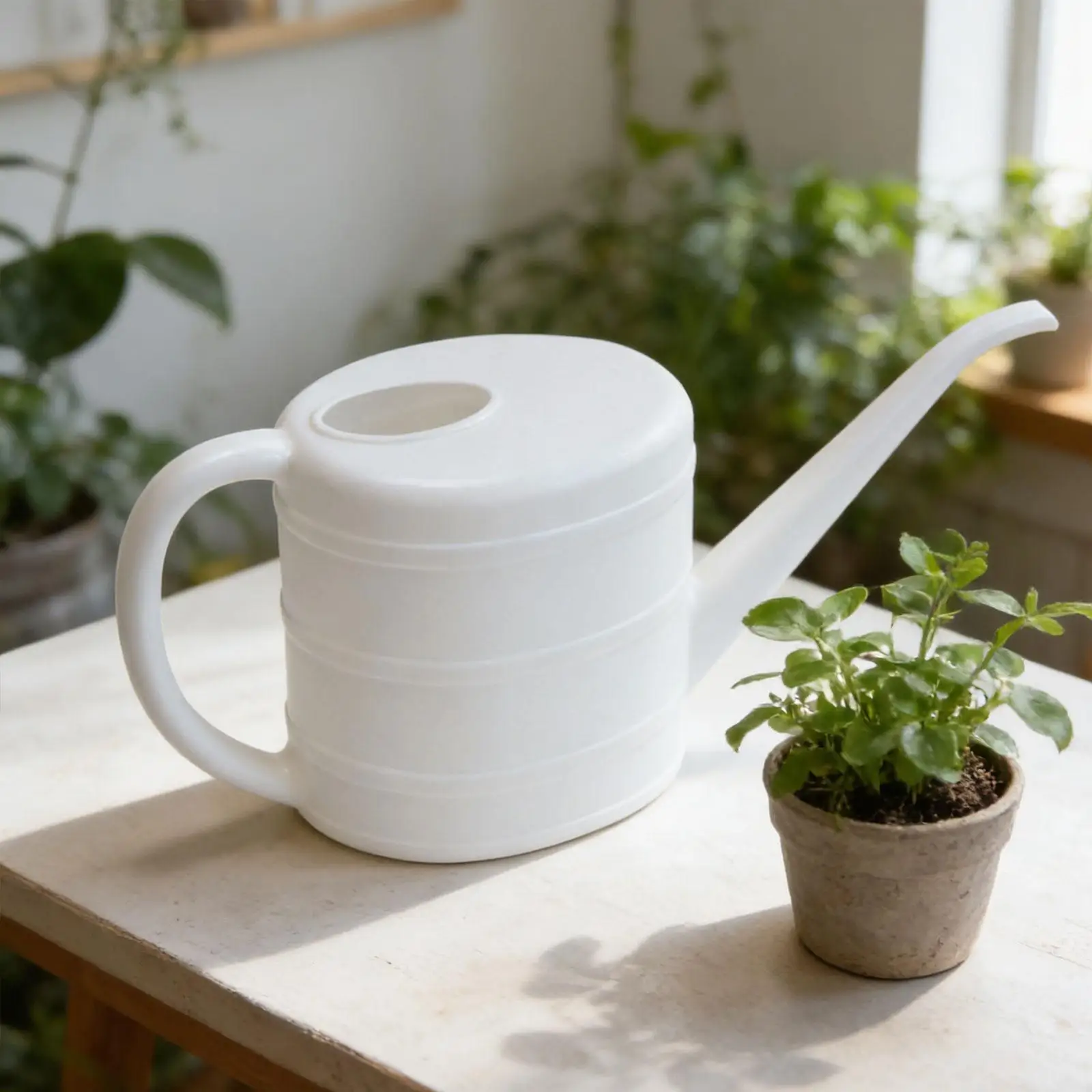 Regadera de jardin ligera 2L con boquilla larga para plantas - imagen 5