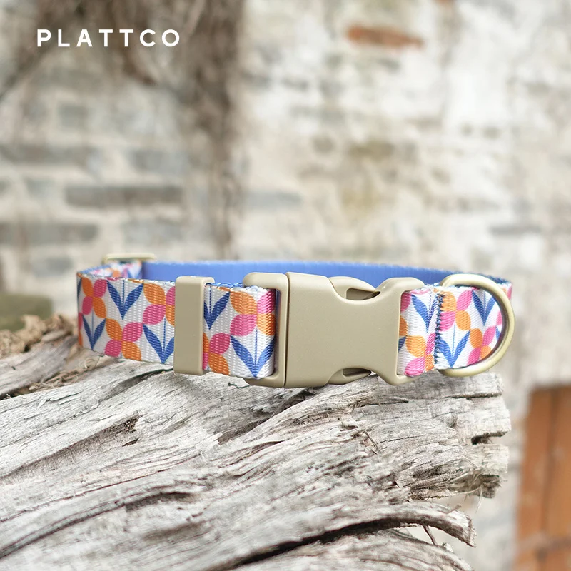 Collar y correa con lazo de mariposa violeta para perro - imagen 2