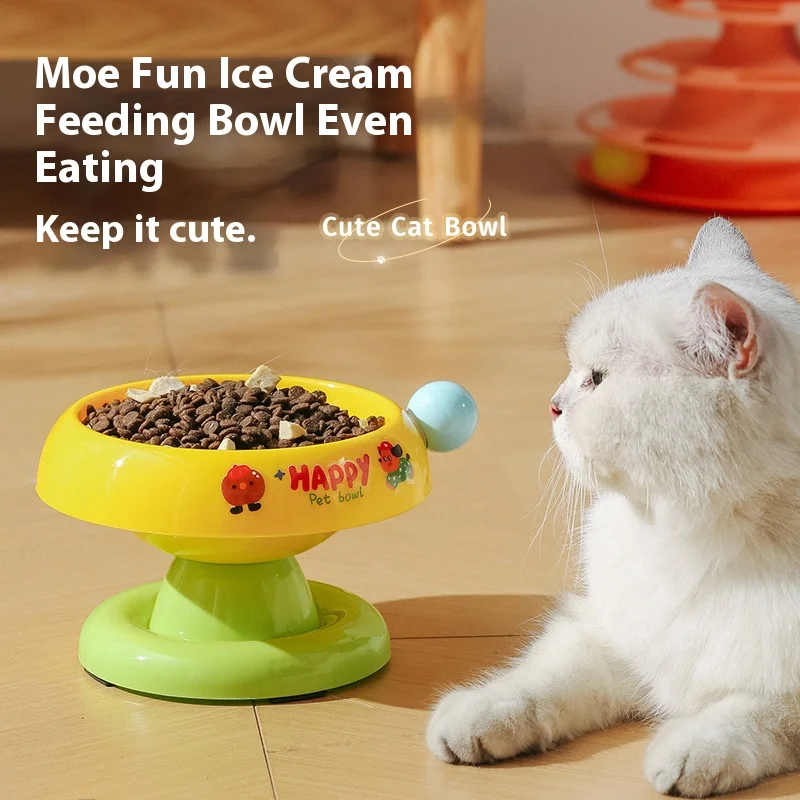 Cuenco elevado de comida para gatos de acero inoxidable, plato antideslizante a prueba de inclinación para mascotas con colores vibrantes que evita el cuidado del cuello y el acné de la barbilla - imagen 4