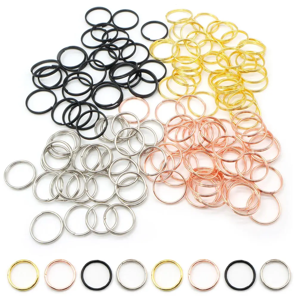100 Uds. Venta caliente etiqueta de identificación de mascota 10MM 15MM llavero de acero inoxidable colorido colgante de Metal suministros Accesorios - imagen 5