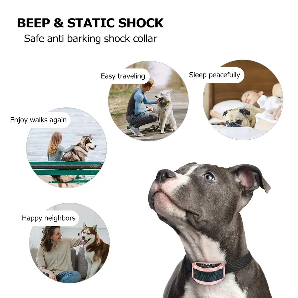 Collar antiladridos recargable con sensibilidad ajustable para perros - imagen 5