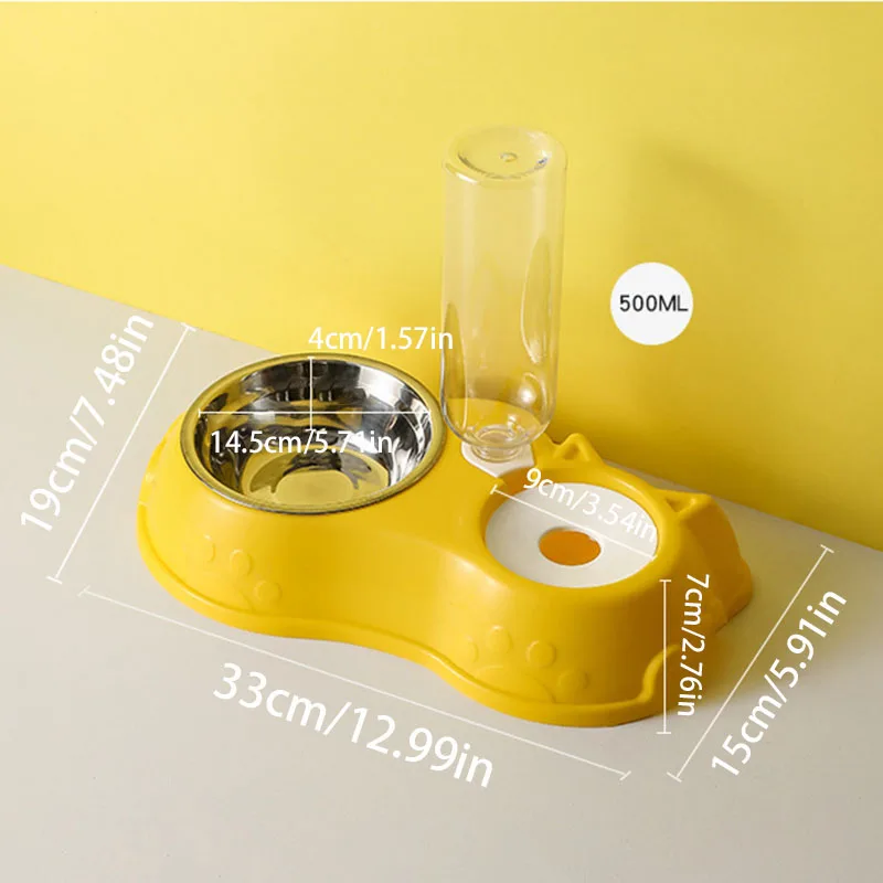 Comedero doble 2 en 1 para gatos y perros – dispensador de agua comida - imagen 4