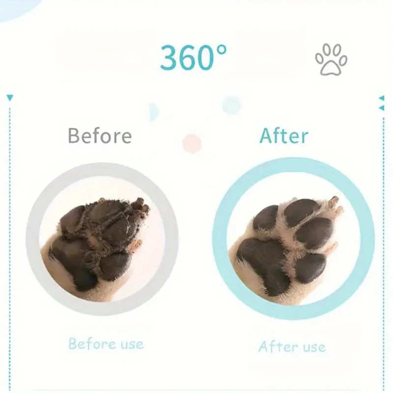 Limpiador de patas para perros, cepillo de limpieza giratorio de silicona suave, taza para lavar los pies de mascotas, herramienta de limpieza Manual portátil para después de caminar - imagen 4