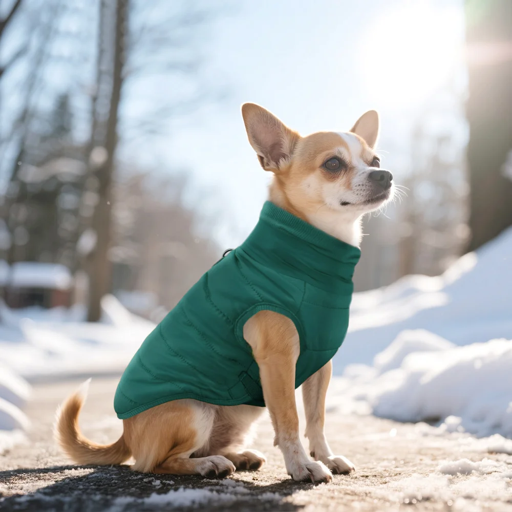 Ropa cálida de invierno para perros, ropa para mascotas Chihuahua Pug, chaleco acolchado de piel suave para perros, abrigo, ropa para perros pequeños y medianos, S-2XL - imagen 5