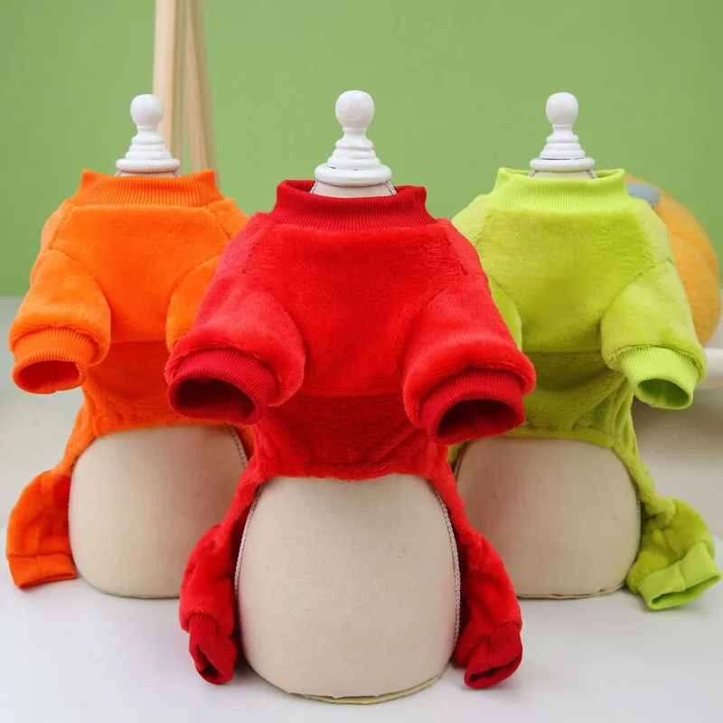 Ropa para perros, pijamas de lana de invierno, mono para perros pequeños y medianos, Chihuahua Yorkie, mono para mascotas, disfraces, monos para cachorros, mono XS - imagen 2