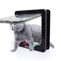 Puerta silenciosa para gatos y perros pequeños con control de acceso
