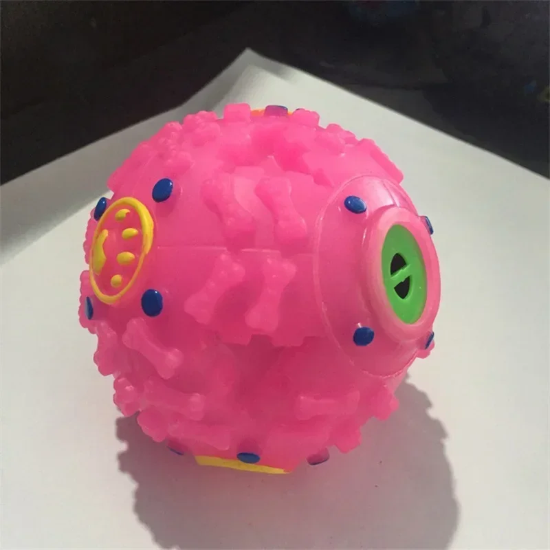 Juguetes de dentición y masticación para perros, pelota para aliviar el aburrimiento, pelota para mascotas que emite sonido, Puppy, puzle de entrenamiento, Bola de comida con fugas - imagen 5