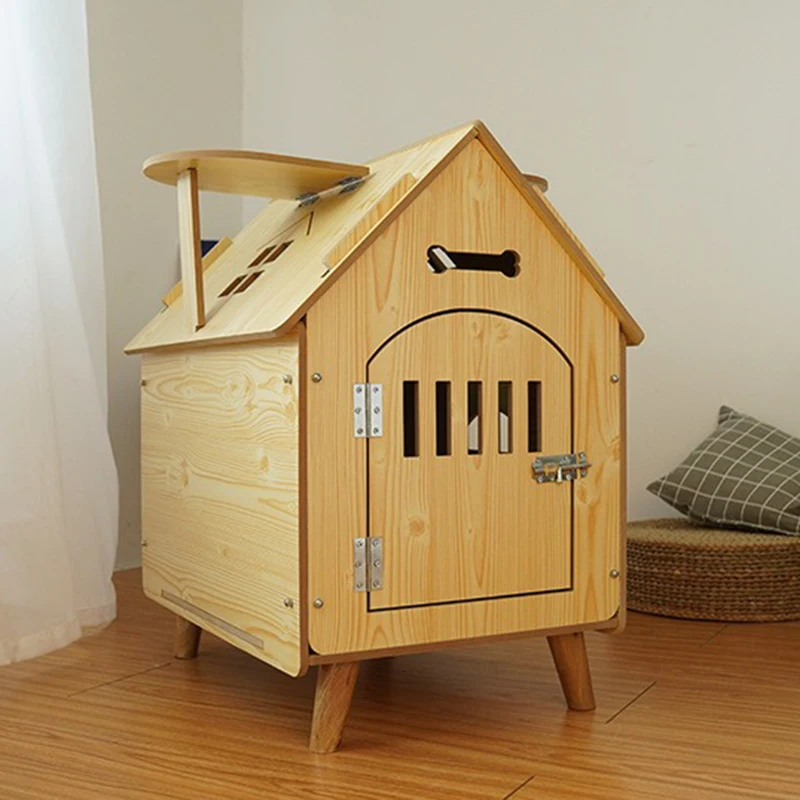 Casa interior para perros, puerta de cama, perrera pequeña y mediana para perros y gatos, cómoda casa para cachorros al aire libre, interior con rejillas de ventilación, suministros para jaulas para mascotas - imagen 3