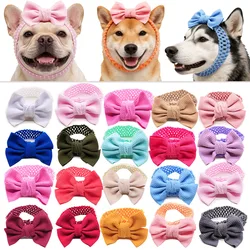 Lazos elásticos para perro pelo coloridos grandes hechos a mano