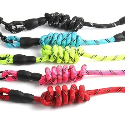 Correa para perro grande de 1,2 m, cuerda reflectante para caminar, chaleco para perro grande, arnés para correas para perros fuertes y grandes, Pit Bulldog - imagen 5