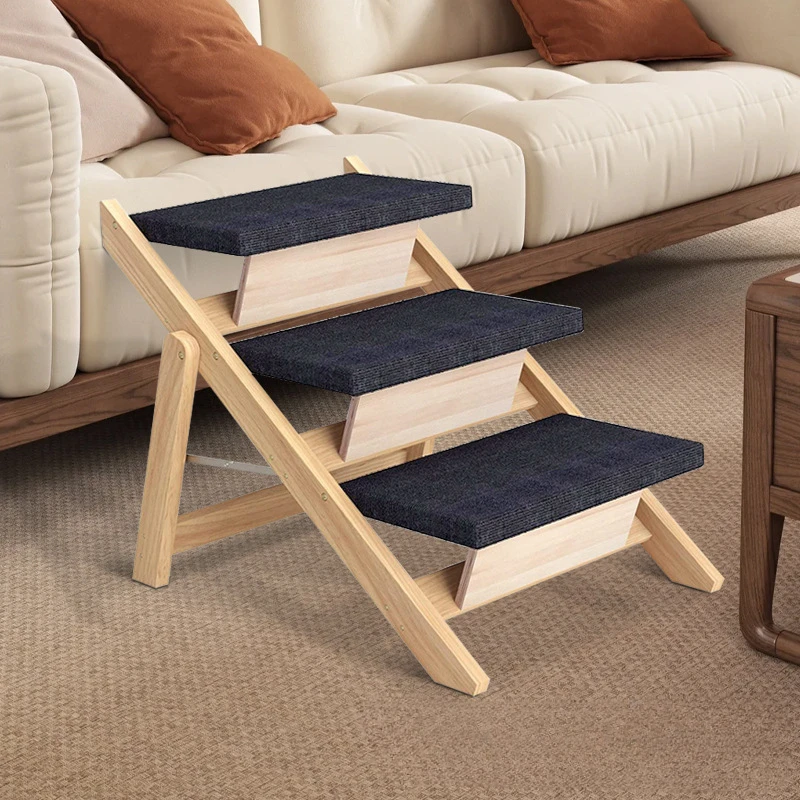 Escalera madera para gatos y perros, acceso a sofá o cama - imagen 3