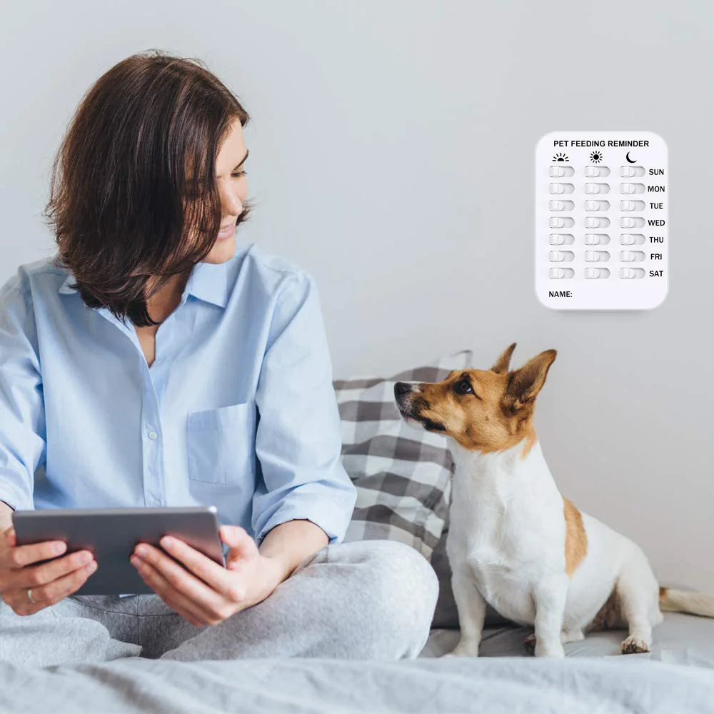 Recordatorio de alimentación de mascotas |   Tablero de registro de alimentación de animales-señal semanal |   Asistente de la gestión de la dieta de mascotas - imagen 2