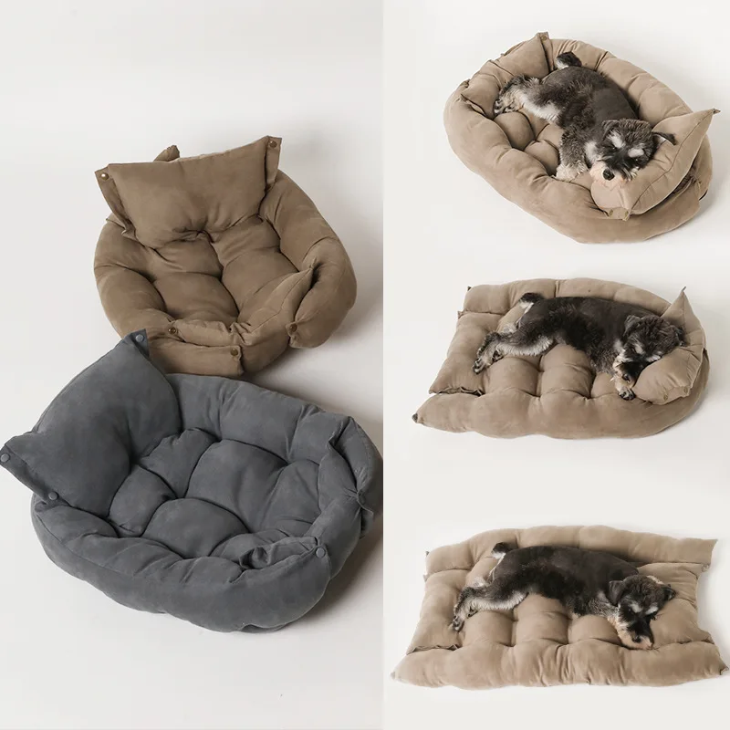 Sofá para perros y gatos, cama para mascotas, estera suave para cachorros, casa cálida para mascotas, suministros para perros grandes, accesorios multifuncionales de invierno - imagen 2