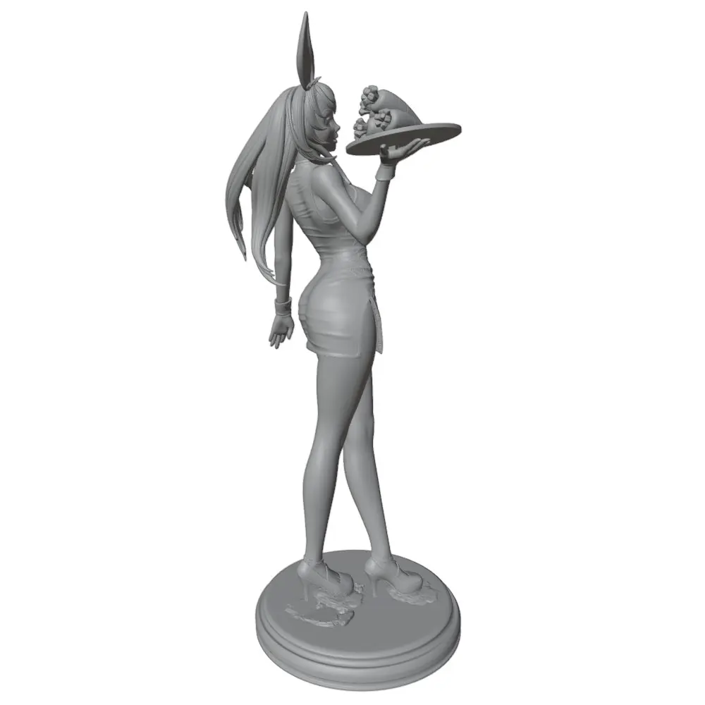 Miniatura con orejas de conejo – Figura de resina 1/24 para colección - imagen 5