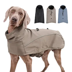 Chaqueta impermeable para perros grandes con forro polar reflectante