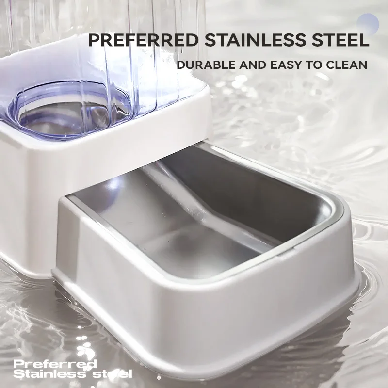 HOOPET-cuenco para fuente de agua para perros y gatos, alimentador automático, suministro de 7 días, Base antideslizante de gran capacidad, desmontable, fácil de limpiar, Material seguro St - imagen 2