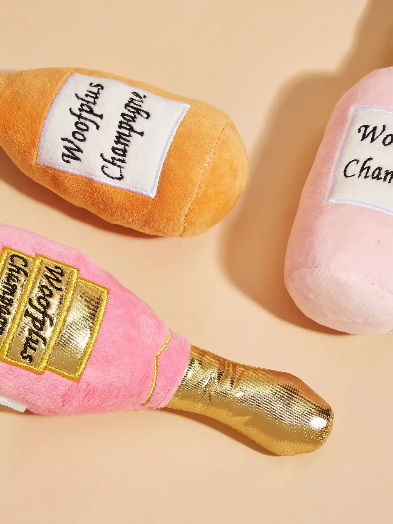 Mini juguete de peluche estilo botella de vino, no apto para morder para mascotas. Contiene un altavoz en el interior para atraer la atención de las mascotas - imagen 4