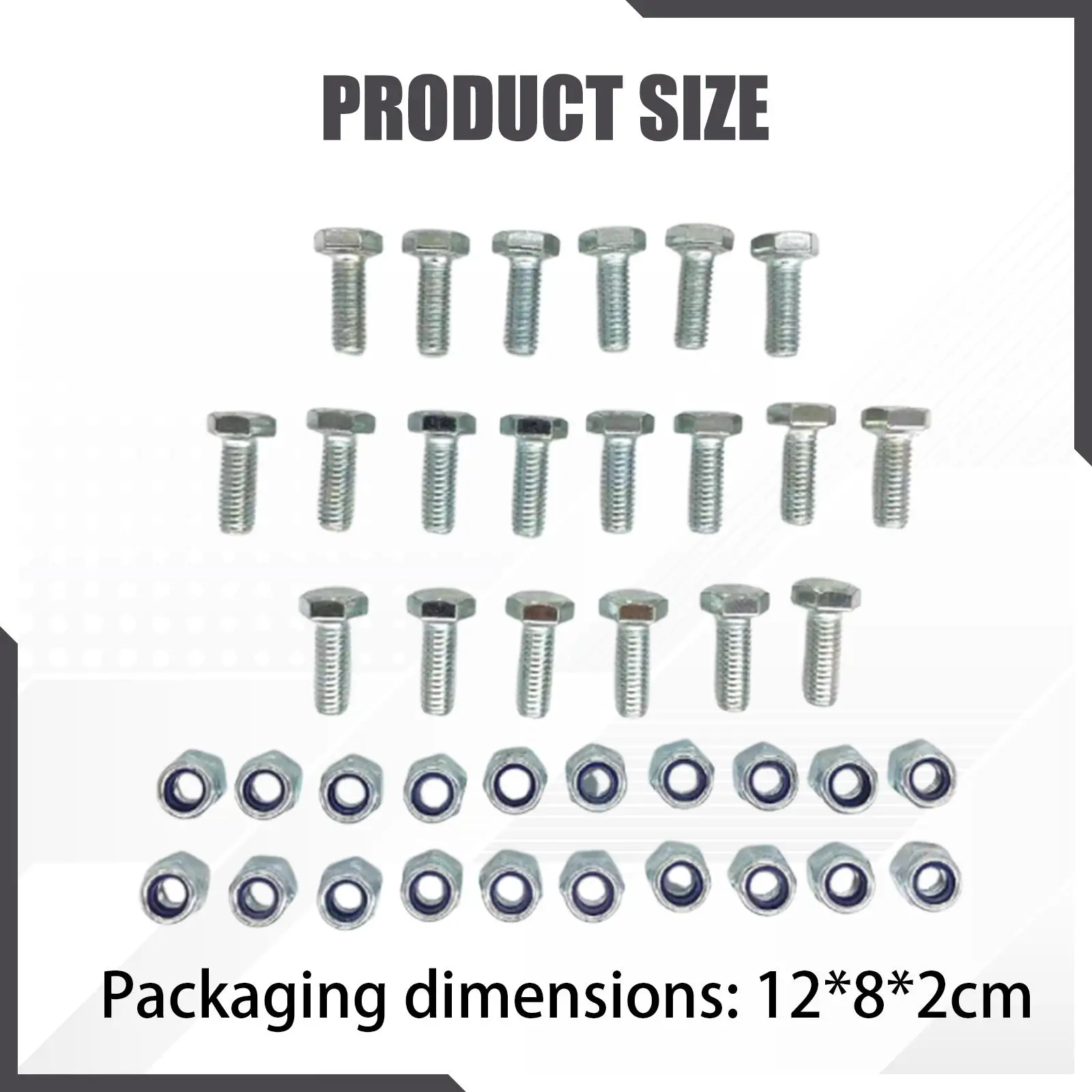 20 Pieces Snow Throwers Shear Bolt and Nut Kit Professional Replacement High Performance Compact Hardware Supplies Heavy Duty