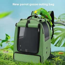 Nueva jaula para pájaros, jaula para loros, doble hombro, bolsa para salir de pájaros, bolsa para loros, mochila transpirable de doble hombro para Gato, transportador para gatos