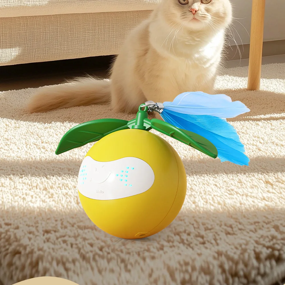 Juego de juguetes para gatos con láser inteligente, varita teaser automática y bola rodante, juguete para mascotas autojuego para aliviar el aburrimiento del gatito, - imagen 3