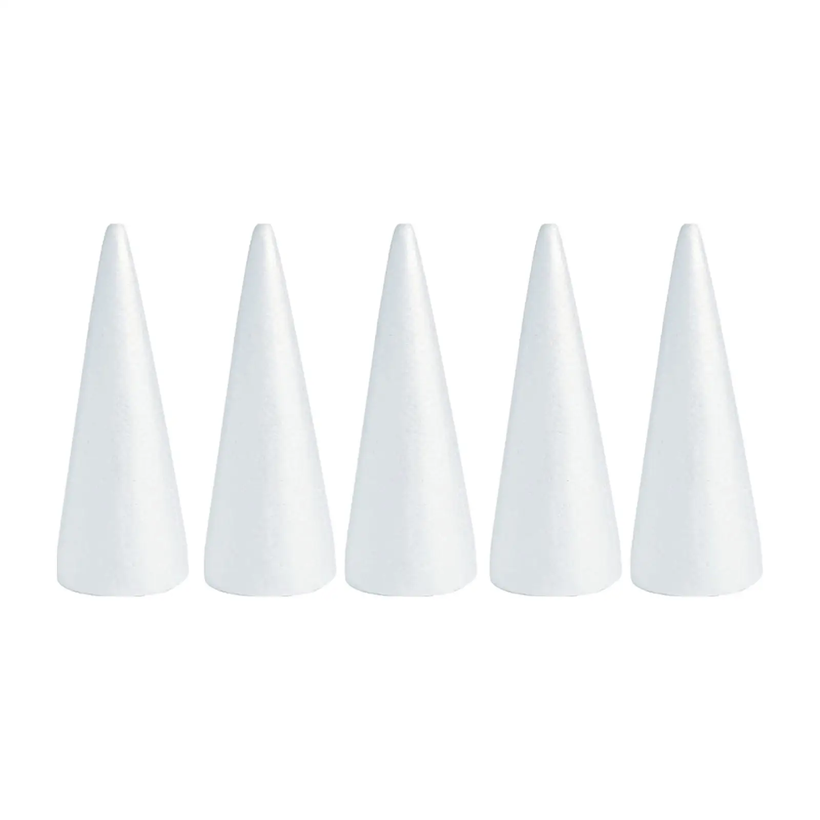 5x Craft Foam Cones Handmade Children Christmas Tree Project for Wedding Party Celebration Table Centerpiece Christmas Trees