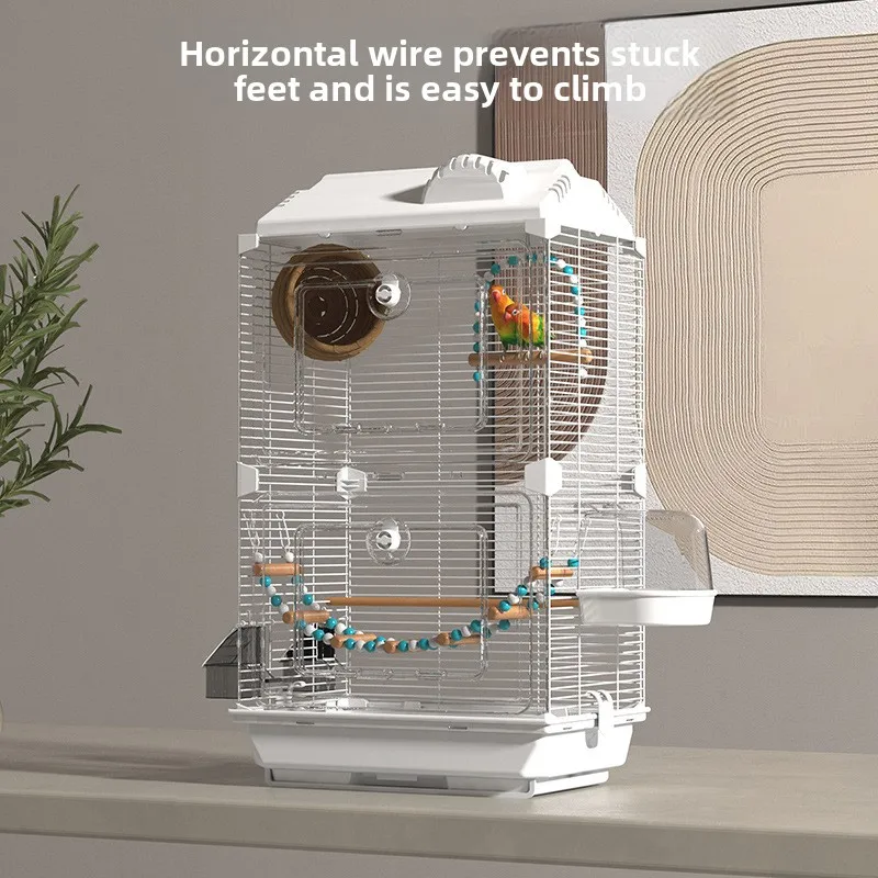 Jaulas acrílicas para pájaros, cajón grande, jaula para pájaros, loros, accesorios para pájaros grandes, jaula para loros, Animal PEQUEÑO, escondite, jaula para pájaros con casa de juguete
