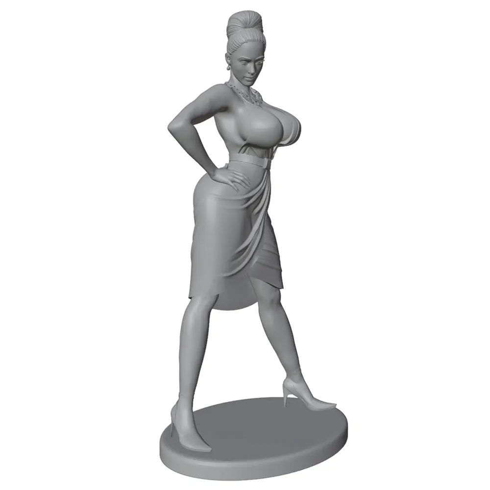 Figura miniatura 1/24 en resina - kit DIY gris, sin montar ni pintar - imagen 4