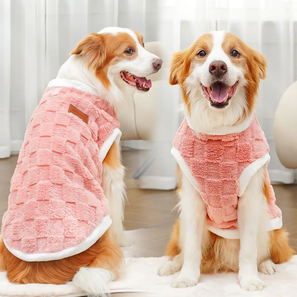 Ropa para perros grandes, suéter cálido de invierno, talla XS-8XL, ropa para mascotas, abrigos para perros Golden Retriever, sudadera, jersey para cachorros, chaleco - imagen 3