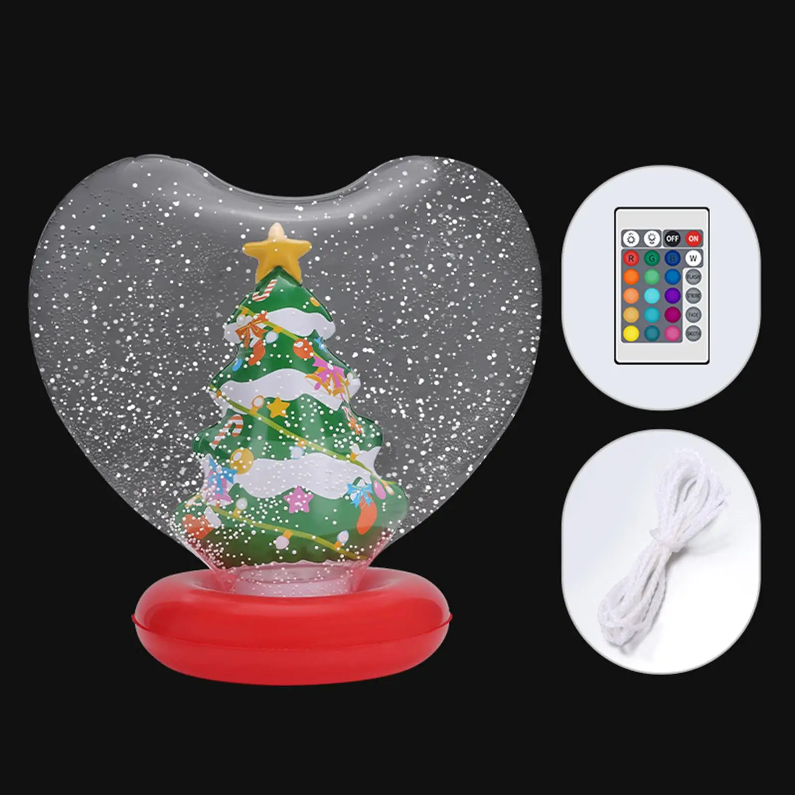 Glowing Inflatable Christmas Ball, Hanging Ornament, Xmas Blow up Ball for Outside Party Outside Front Door Glowing Inflatable Christmas Ball, Hanging Ornament, Xmas Blow up Ball for Outside Party Outside Front Door