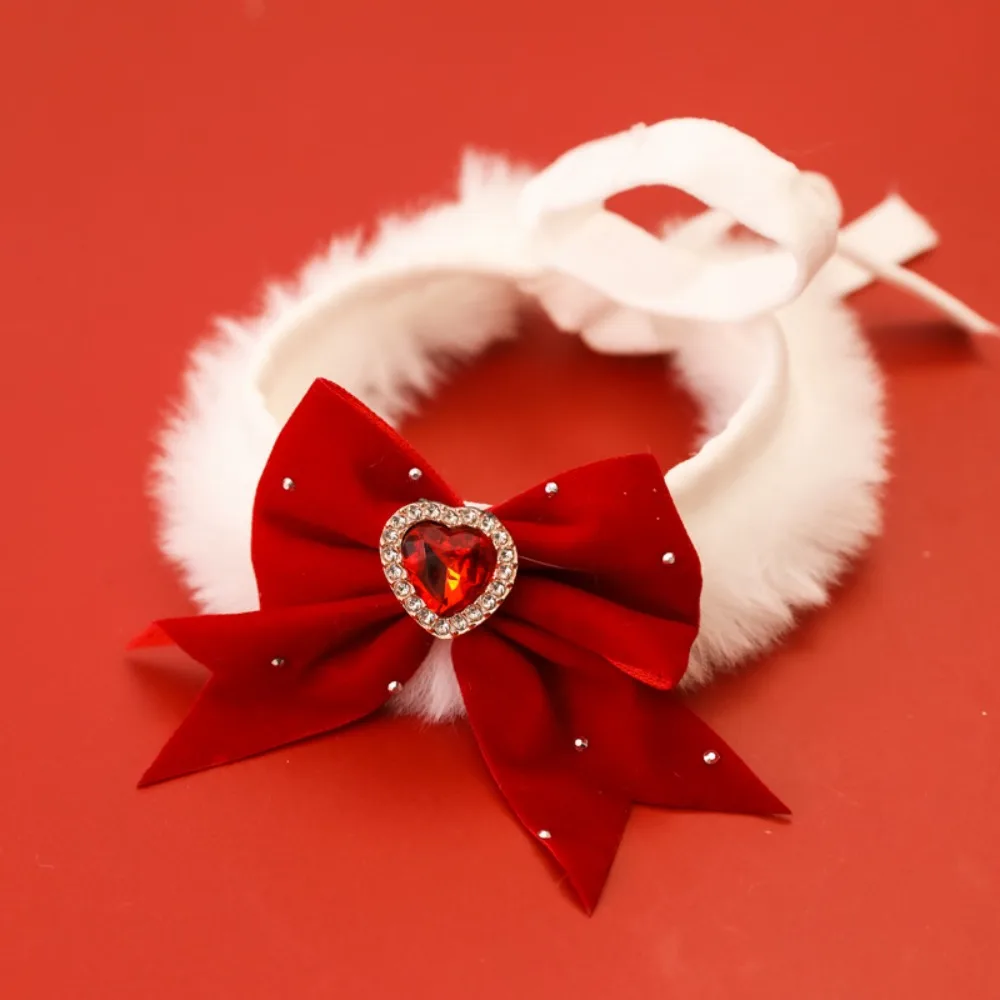 Collar bufanda felpa roja cálida para gatos y perros – Año Nuevo Chino - imagen 4