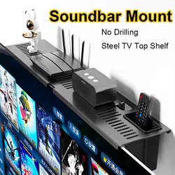 Soporte pared TV sin perforar – compatible barra sonido