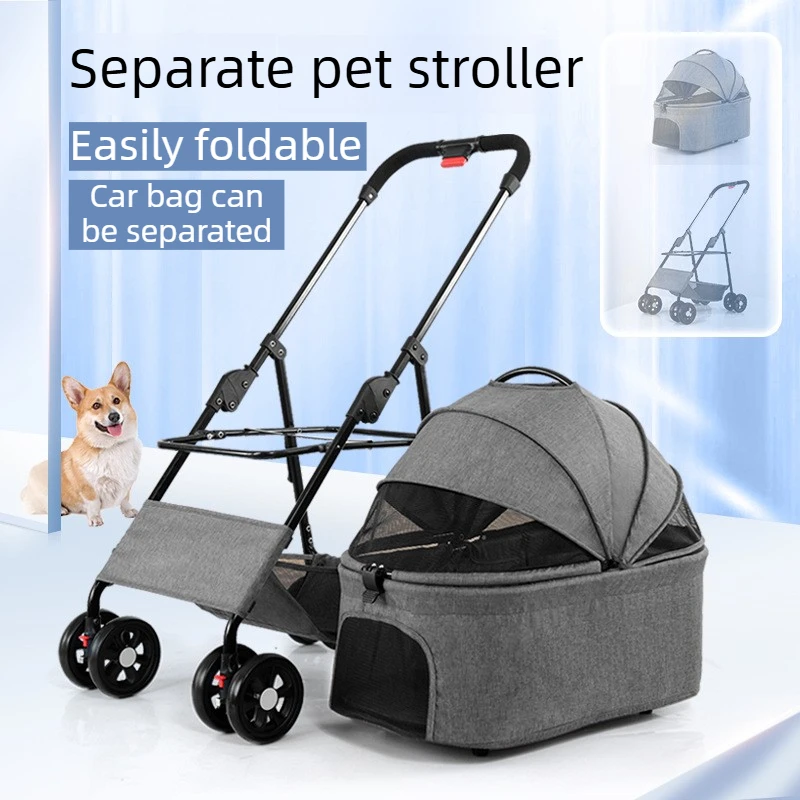 Cochecito plegable para perros pequenos y medianos - Diseno ligero - imagen 2