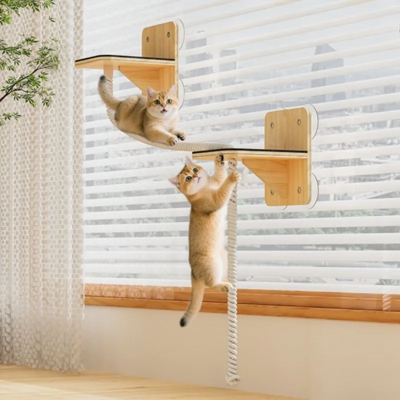 Escalón ventosa pared para gatos – Trepar y rascar - imagen 3