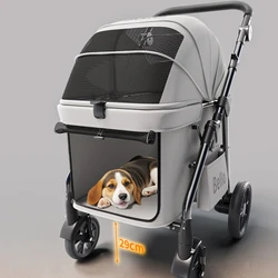 Cochecito plegable para gatos y perros con amortiguación