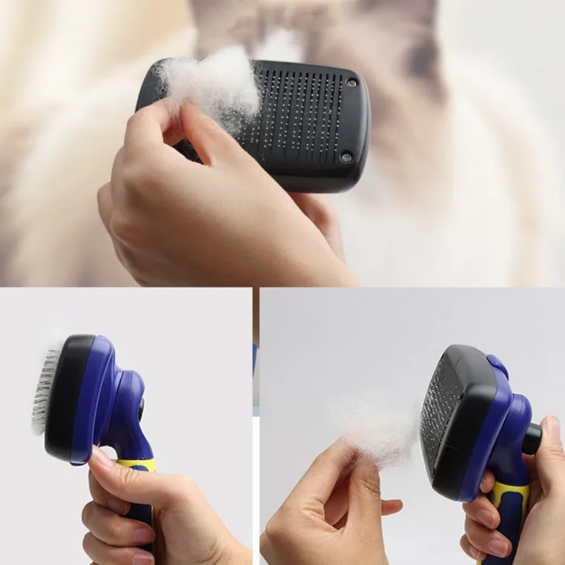 Cepillo de masaje para perros y gatos, peine automático de limpieza automática, recogedor de lana, productos para mascotas - imagen 3