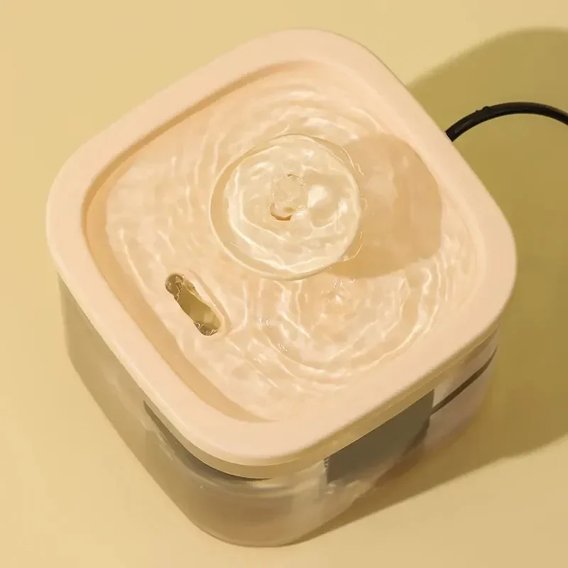 Comedero de agua transparente para mascotas, dispensador de agua automático, mini fuente, enchufe chino, silencioso, 1000ml - imagen 4
