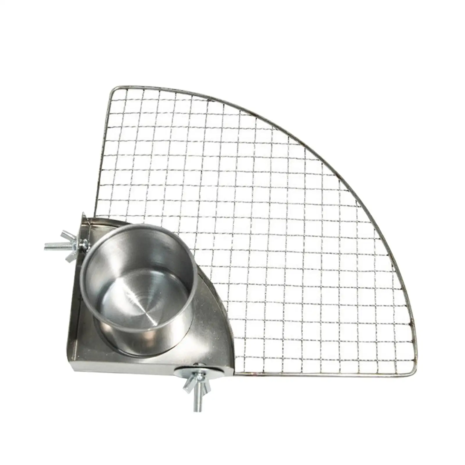 Jaula comedero para pájaros, instalación práctica y resistente, copa triangular para Coop de Chinchilla - imagen 4