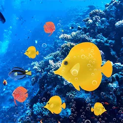 Peces decorativos luminosos para acuario - Discus y pez Tang azul