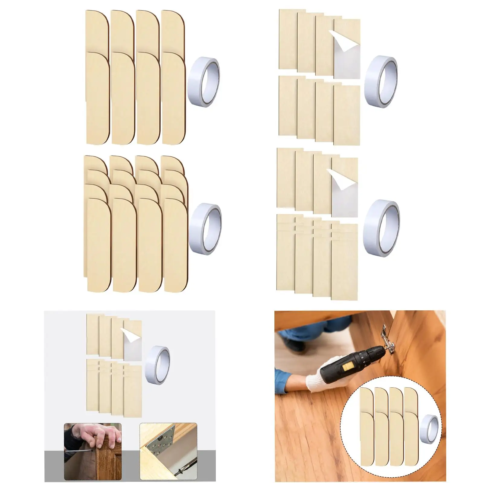 Relleno de bisagra de madera con adhesivo para muebles - imagen 2