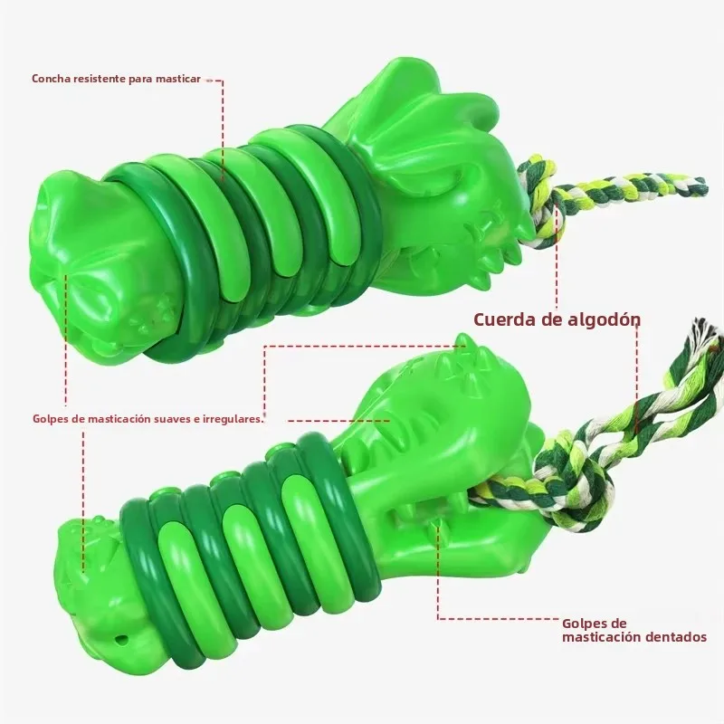 Juguetes para perros para masticadores agresivos, raza grande, casi indestructible, resistente, de larga duración, interactivo, chirriante, juguete para masticar para mascotas - imagen 4