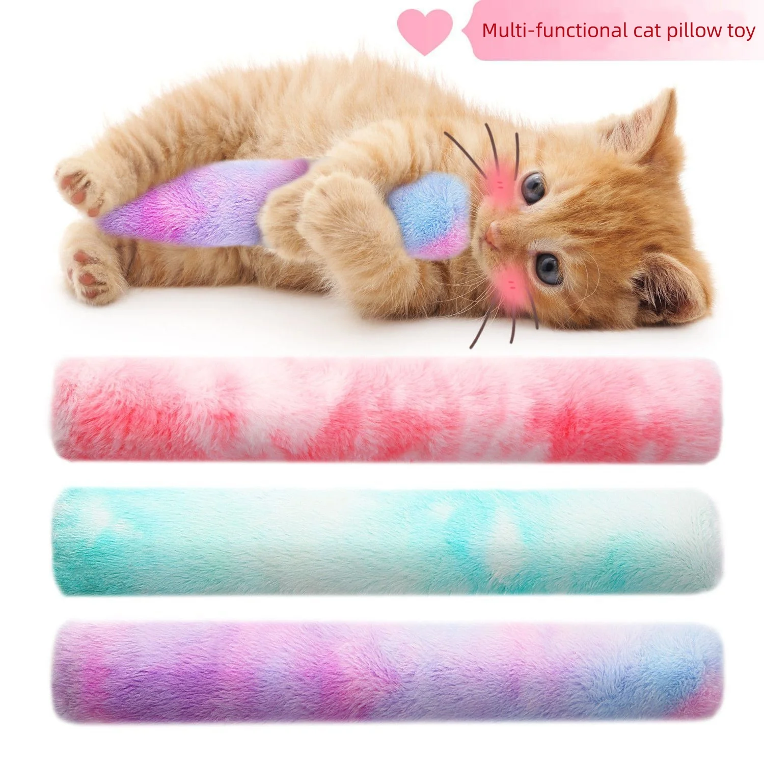 Juguetes interactivos para masticar gatos, palos para patadas de gatito, juguete de hierba gatera de felpa suave, juguete duradero para patadas de gato para limpieza de dientes y juegos en interiores - imagen 5